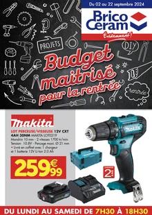 Catalogue promo bricoceram du 2 au 22 septembre 2024